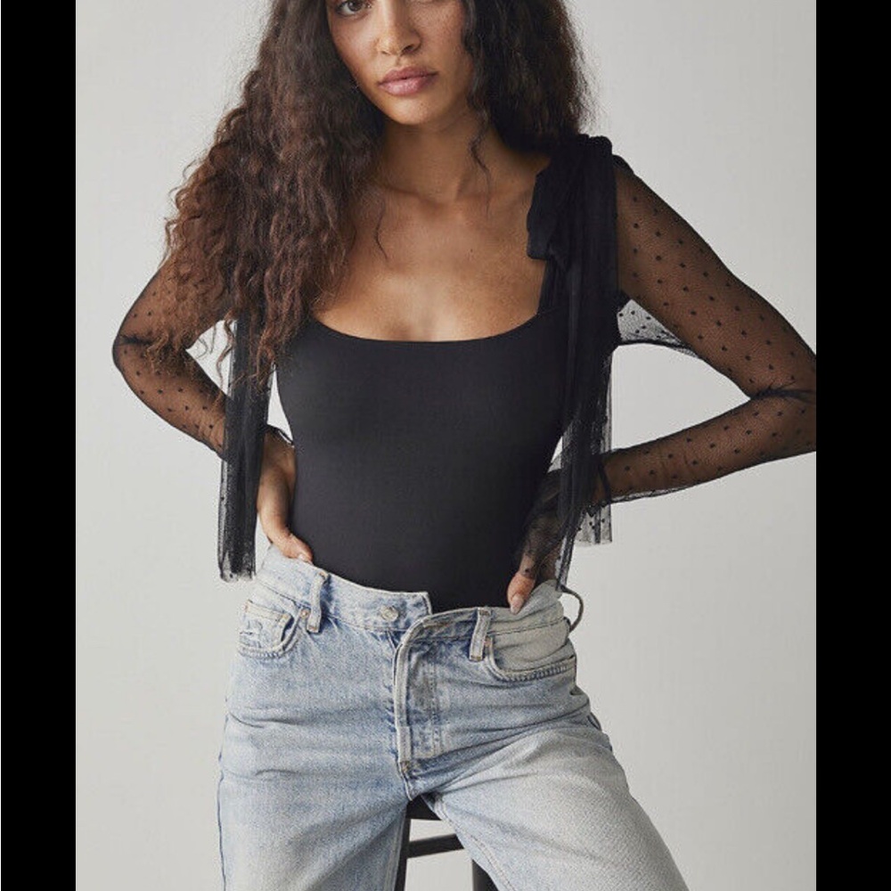 Elegant Black Sheer Sleeve Top